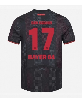 Bayer Leverkusen Eliesse Ben Seghir #17 Maglia Gara Casa Repliche 2025-26 Maniche Corte